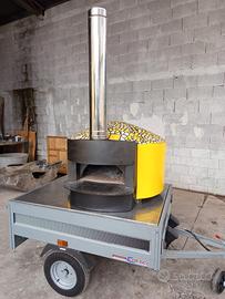 Noleggio forno a legna su rimorchio cel:3895373335
