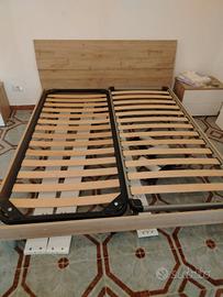 Giroletto matrimoniale in legno con testiera 