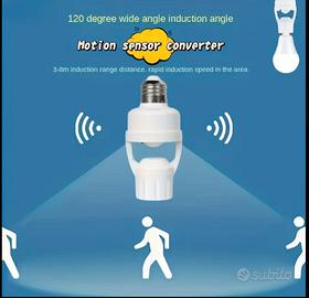 Portalampada con sensore di movimento E27 presa