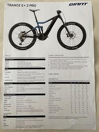 Bici elettrica GIANT TRANCE E+2PRO