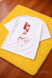 Maglietta Bianca oversize Sukuna Jujutsu Kaisen