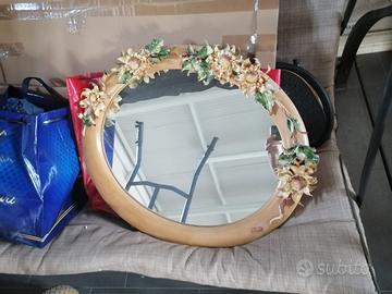 SPECCHIERA IN CERAMICA CON GIRASOLI