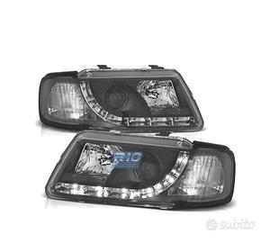 FARI AUDI A3 8L 96-00 LUCE DIURNA FONDO NERO