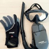 Apnea Maschera Guanti Calzari Snorkel