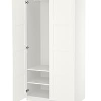 Armadio 2 ante pax ikea bianco usato 100x60x201