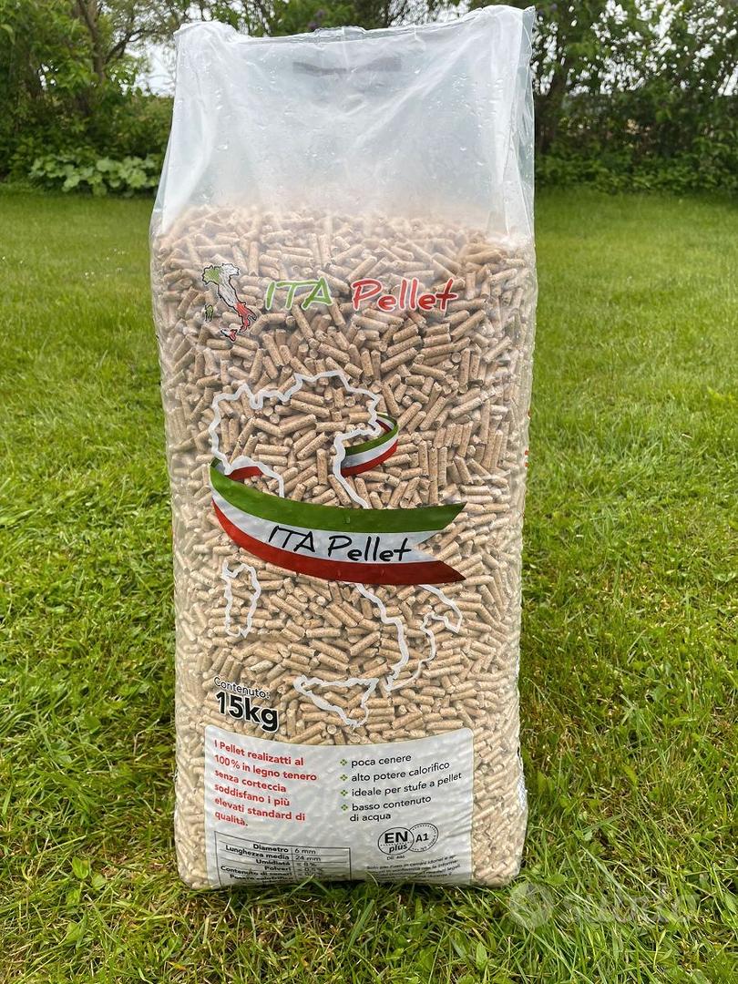 PELLET 100% ABETE SACCHI 15 KG CERTIFICATO A1 - Giardino e Fai da te In  vendita a Modena