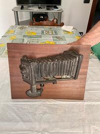 Quadro macchina fotografia in rilievo vintage