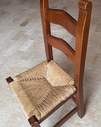 12 sedie rusticone paglia