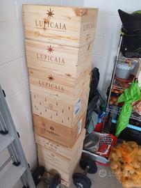  2 casse di legno per vino 