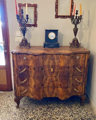CASSETTONE IN RADICA di NOCE anni 50 Conservato
