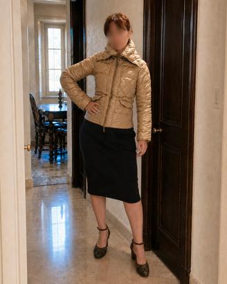 Piumino Pinko originale in piuma beige dorato 