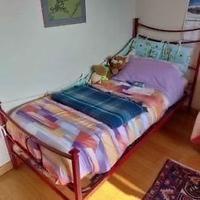 Struttura letto singolo in ferro battuto + doghe