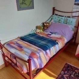 Struttura letto singolo in ferro battuto + doghe