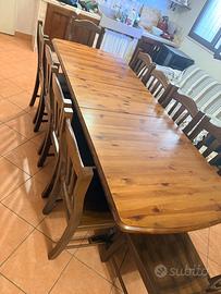 Tavolo fratino allungabile in legno massello