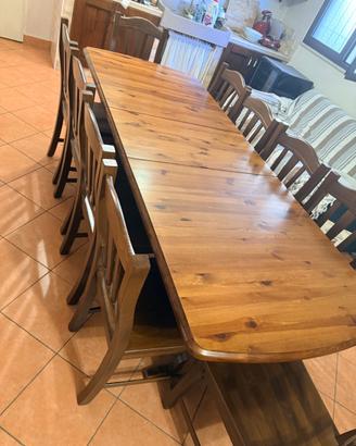 Tavolo fratino allungabile in legno massello