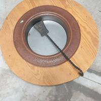 Braciere in legno/ferro con carbonella