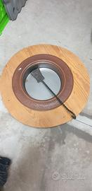 Braciere in legno/ferro con carbonella