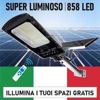 Lampione Stradale 858 Led 1000W Pannello Solare