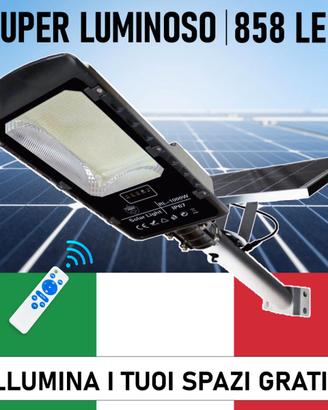 Lampione Stradale 858 Led 1000W Pannello Solare