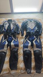tuta tute in pelle Blu bianco nero tschul 48 e 38