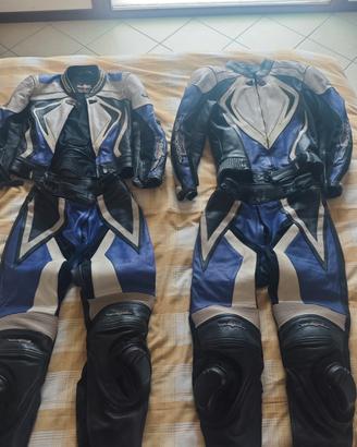 tuta tute in pelle Blu bianco nero tschul 48 e 38