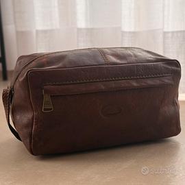 Beauty Case The Bridge in Pelle Marrone