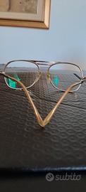 Montatura occhiali dorata Bug stile  aviator 