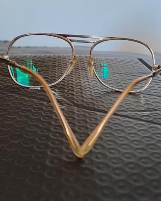 Montatura occhiali dorata Bug stile  aviator 