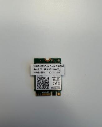 Scheda WiFi Intel Wireless-AC 8265 + Bluetooth 4.2