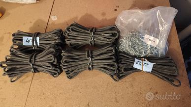 Elastici tenditelo in gomma con ganci in acciaio