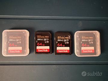 4x SanDisk Extreme PRO SD 64GB 200MB/s U3 V30