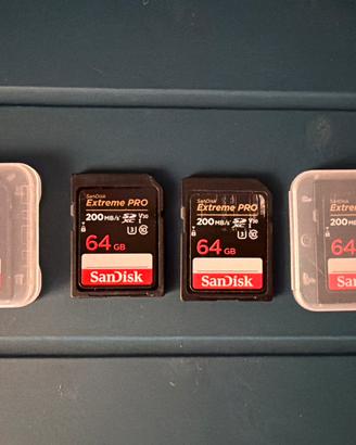4x SanDisk Extreme PRO SD 64GB 200MB/s U3 V30