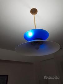 Lampadario in doppio vetro satinato Di MURANO