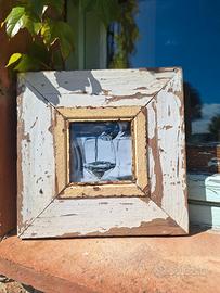 Stupenda cornice in legno riciclato vintage