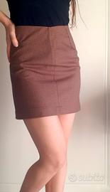 minigonna marrone quadretti piazza italia