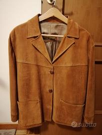 Giacca in pelle scamosciata