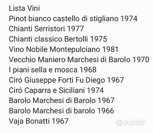 Bottiglie vino antiche zona Talenti 