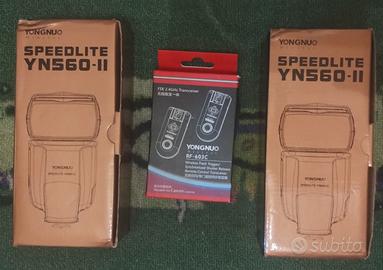 Set 2 flash yongnuo 560 II e 2 trigger RF-603Canon