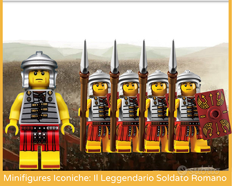 5x Minifigures Serie 6 Soldato Romano Lego 8827