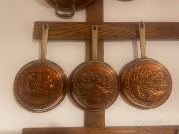 Pentolini in rame 3 pezzi 25 cm