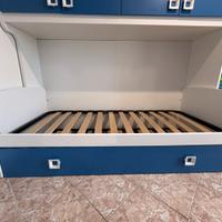 Letto singolo con letto estraibile