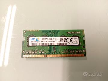 RAM DDR3 4GB per laptop