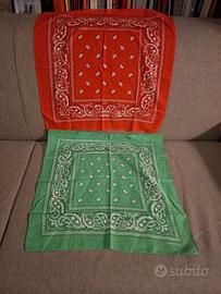 2 bandane circa 50x50 cm 100% cotone  2 bandane ci