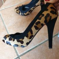 Décolleté in cavallino animalier n. 39
