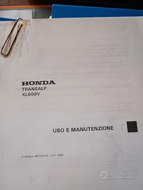 Honda Transalp Manuali Officina e uso Manutenzione