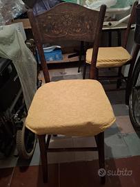 2 sedie vintage con cuscini estraibili