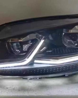 Fanali anteriori golf 7 led DRL fondo nero