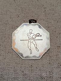 medaglia tennis in argento