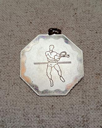 medaglia tennis in argento