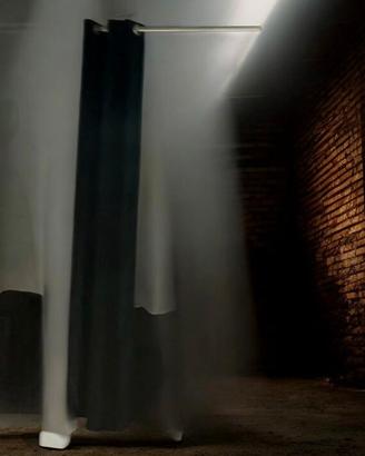 Tende nere con anelli 140x210 + bastoni e attacchi